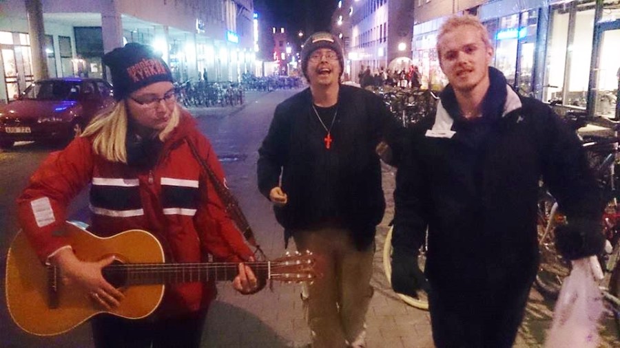 Jag evangeliserar med mina kära vänner Johanna och Henrik