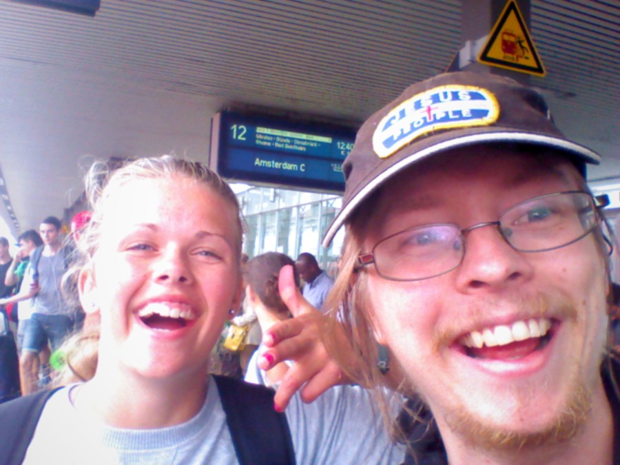 På tågstationen i Hannover!